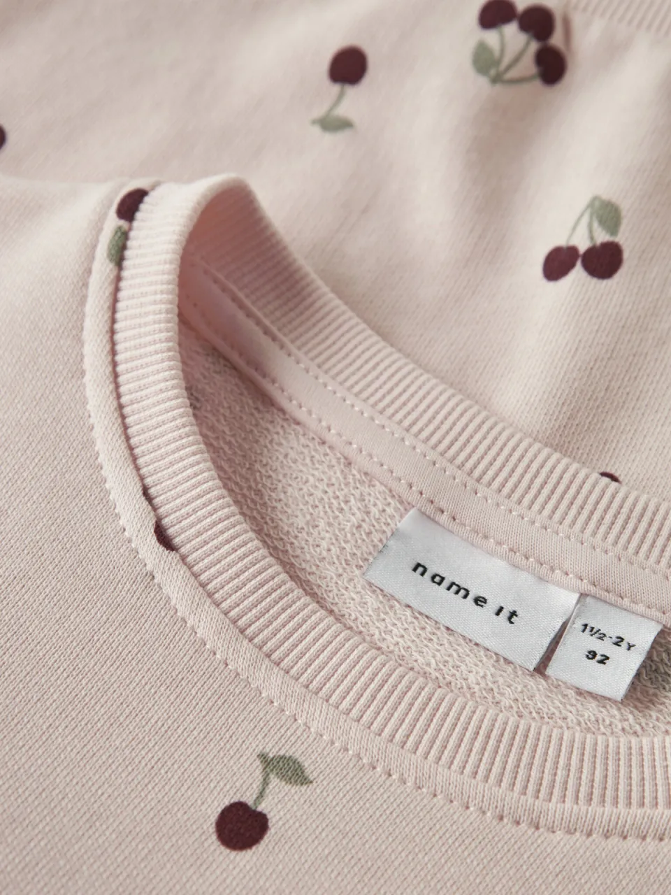 NAME IT MINI sweater met kersenprint lichtroze, foto 5