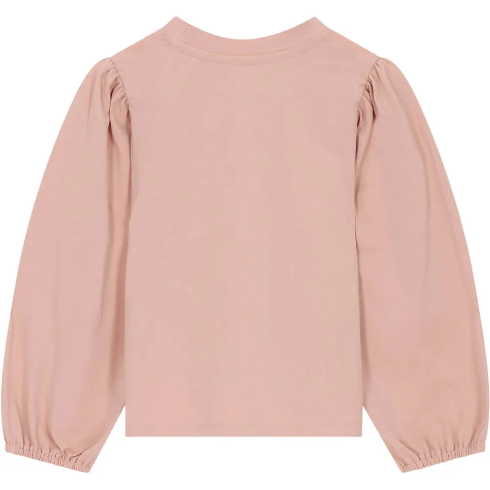Le Chic blousetop met strass-steentjes en print roze, foto 2