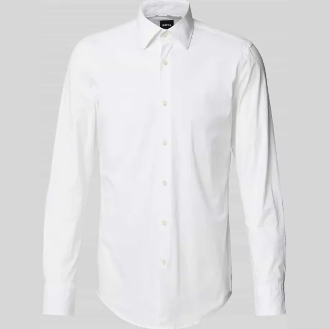 Boss slim fit zakelijk overhemd met extra lange mouw wit, foto 2
