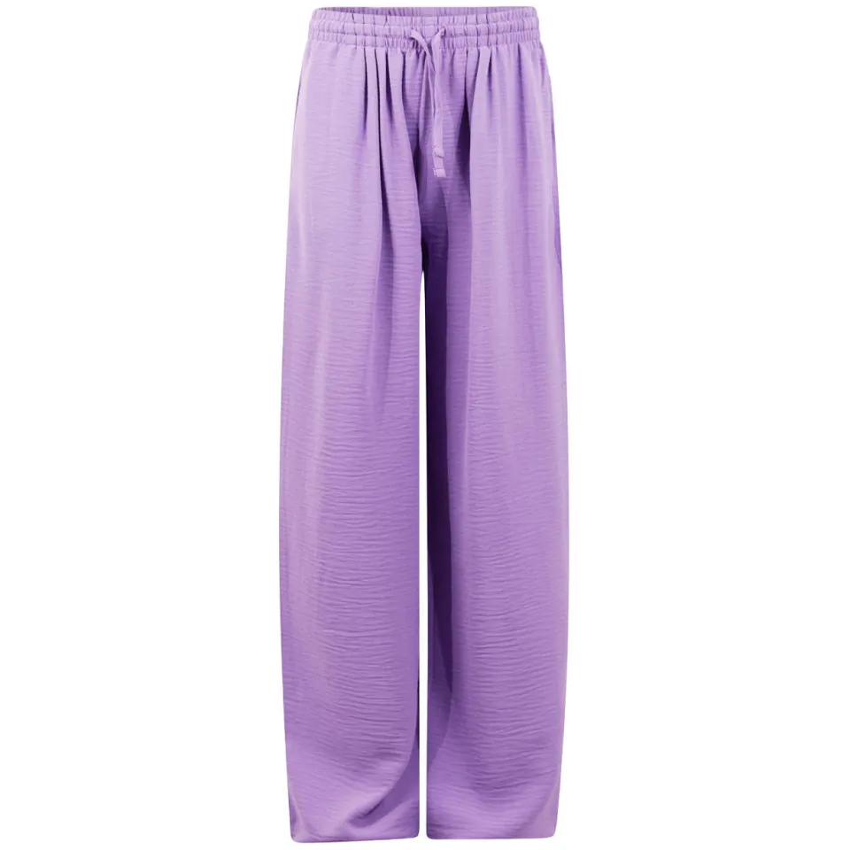 Shoeby high waist casual broek paars met textuur, foto 2
