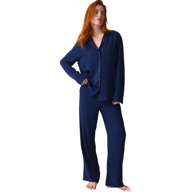 Triumph JACQUARD pyjama blauw