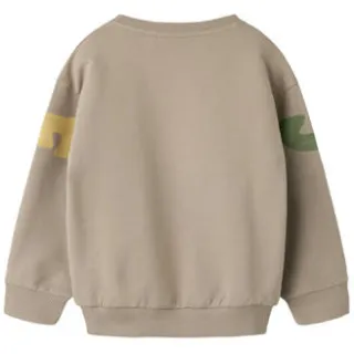 NAME IT MINI sweater met tekst - beige Jongens Katoen Ronde hals Printopdruk, foto 2