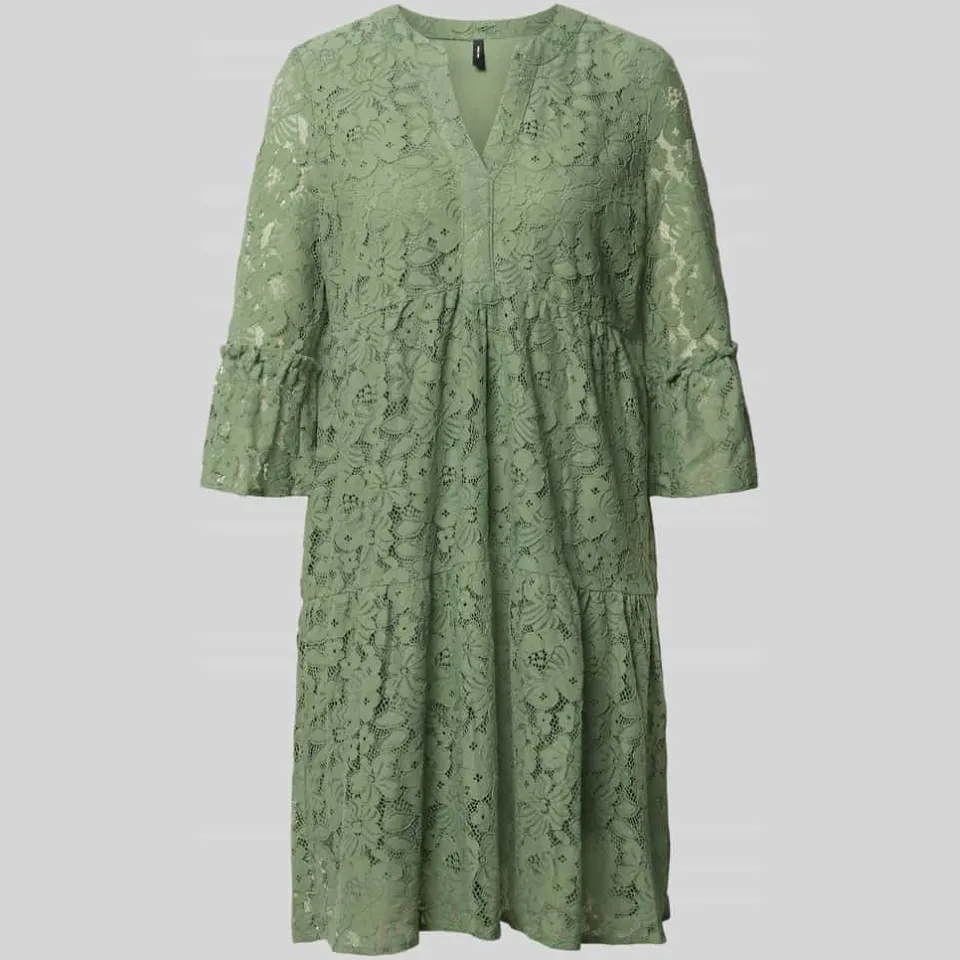 Vero Moda VMHONEY kanten jurk groen, foto 2