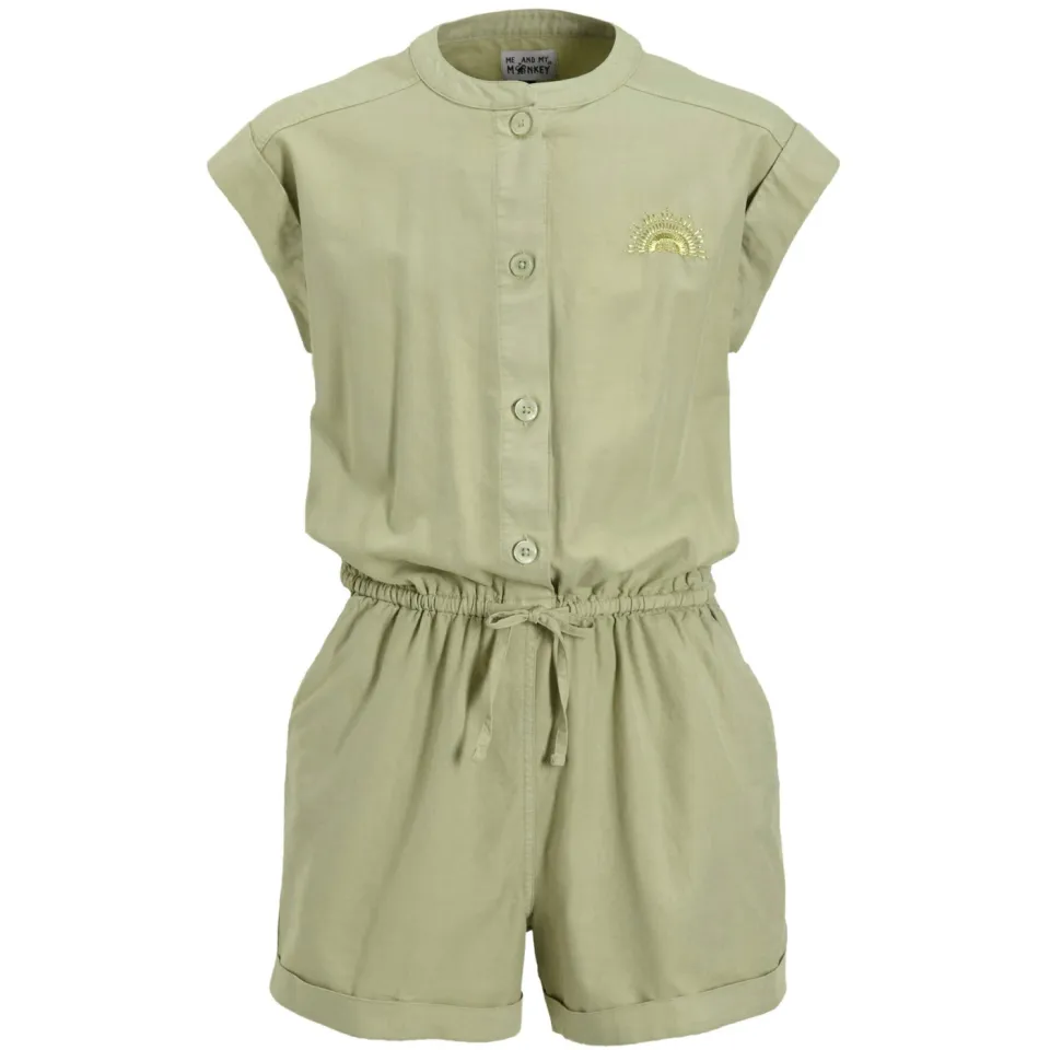 Me & My Monkey twill jumpsuit lichtkhaki, foto 2