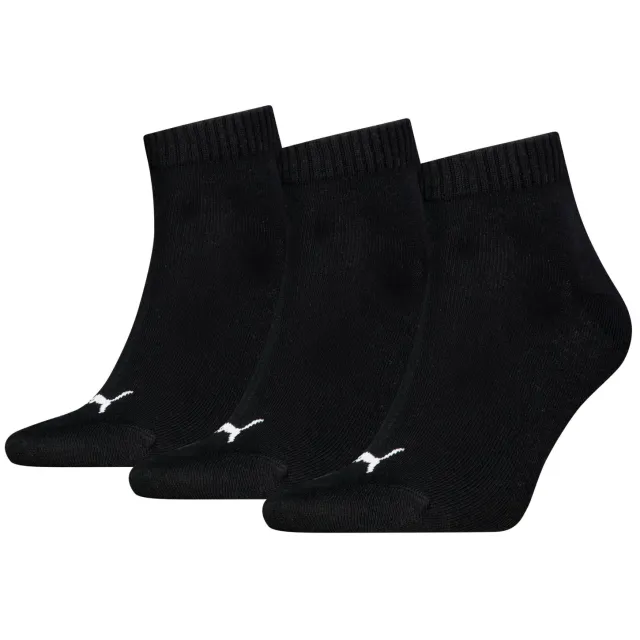 Puma sneakersokken - zwart (set van 3)