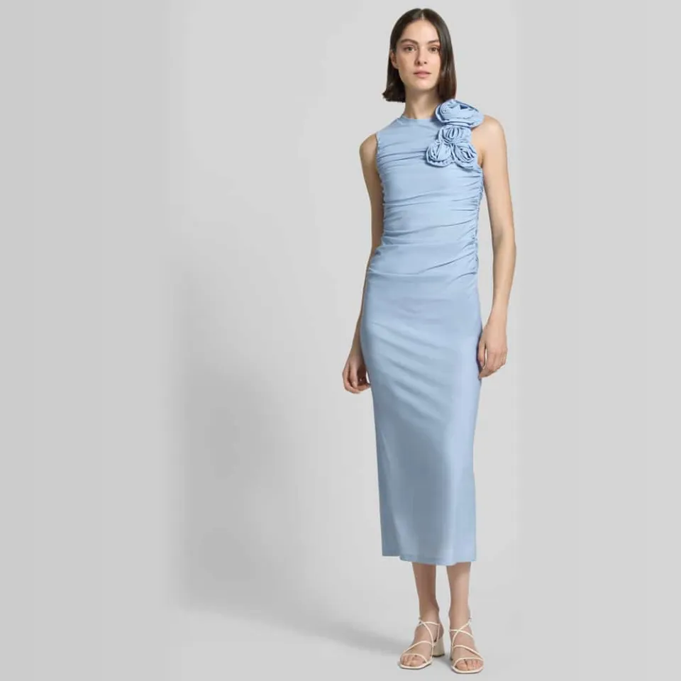 Yas Yasdona SL maxi-jurk lichtblauw