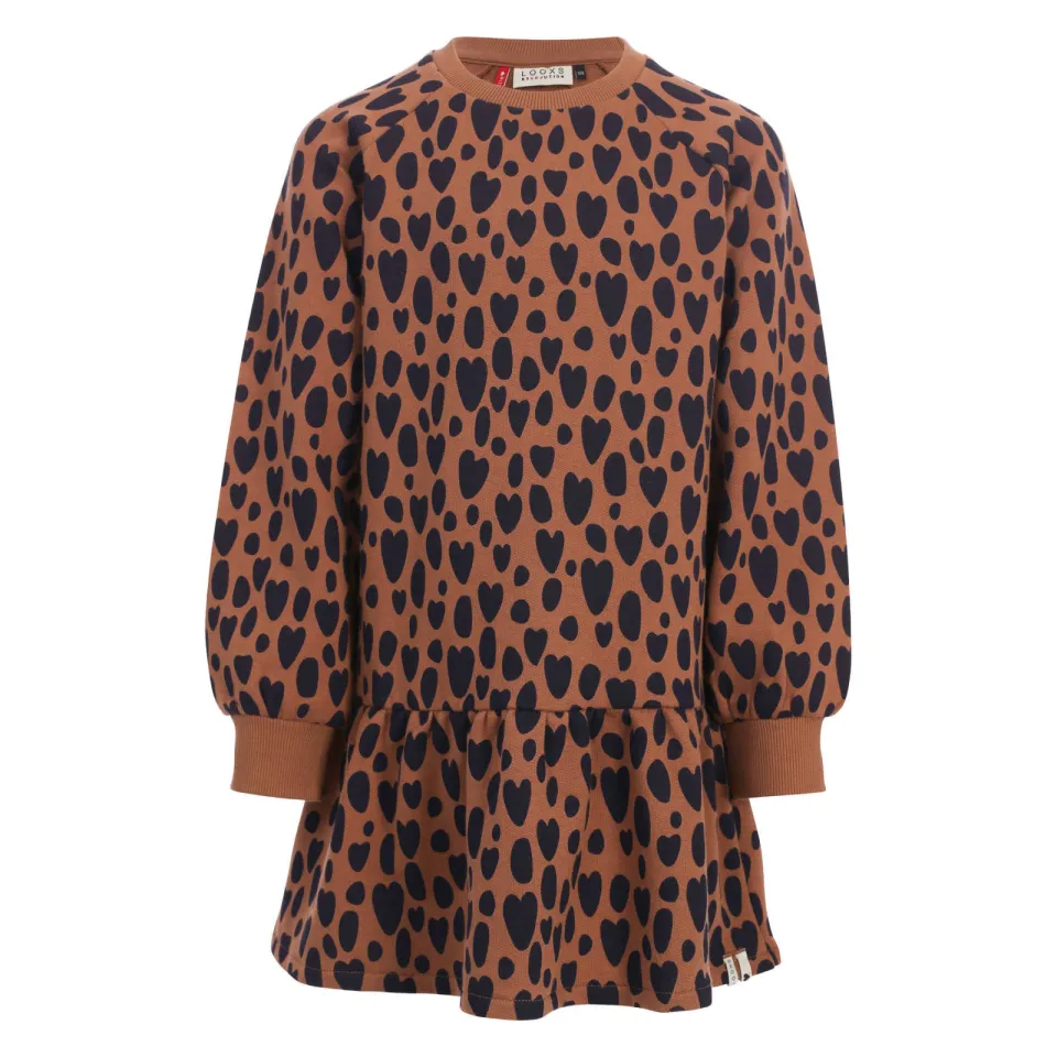 LOOXS little sweatjurk met panterprint bruin, foto 2
