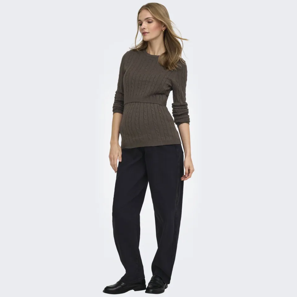 Only MATERNITY zwangerschaps barrel jeans - black denim