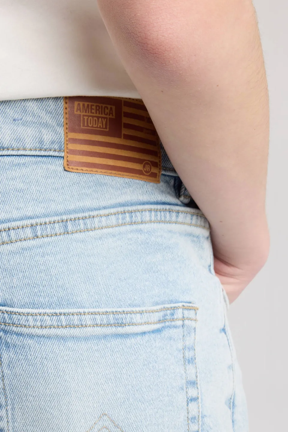 America Today straight leg jeans light blue denim, foto 5