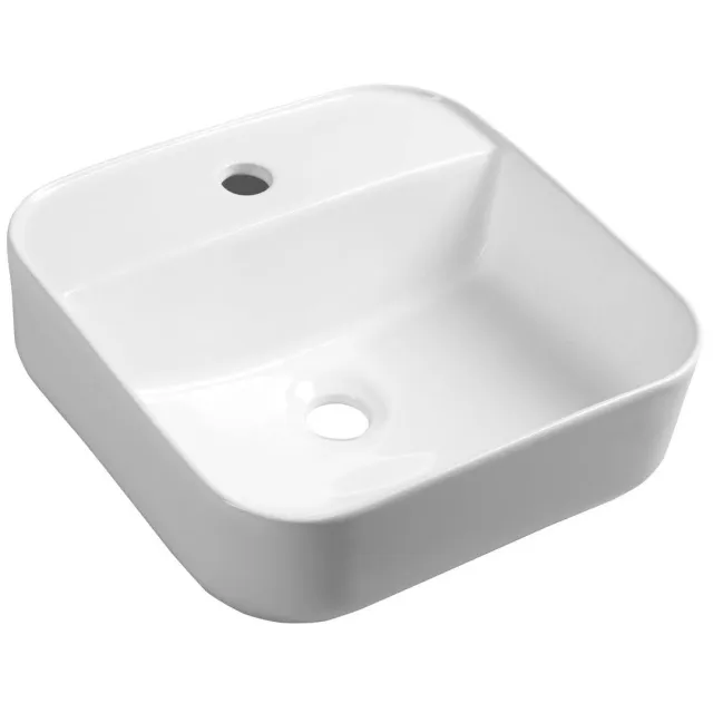 Sapho Waskom Opbouw Sapho Molveno Vierkant 39.5x14 cm Keramiek Wit
