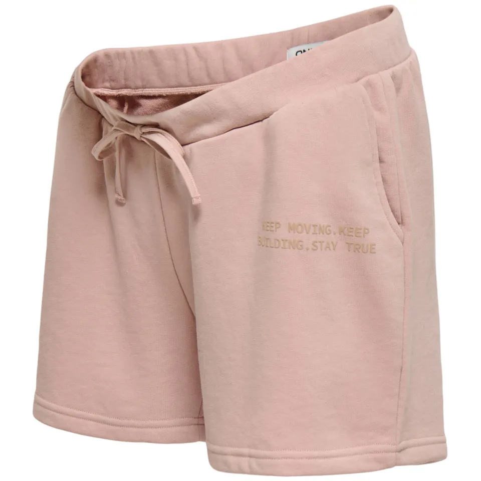 Only Maternity low waist zwangerschaps sweatshort lichtroze, foto 3