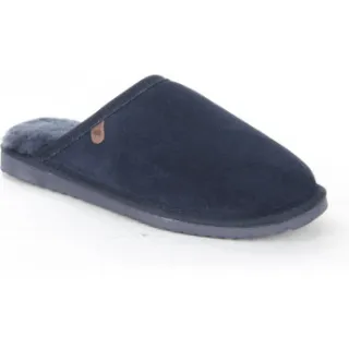 Warmbat Classic dk.navy heren pantoffel (open hiel) Donker blauw
