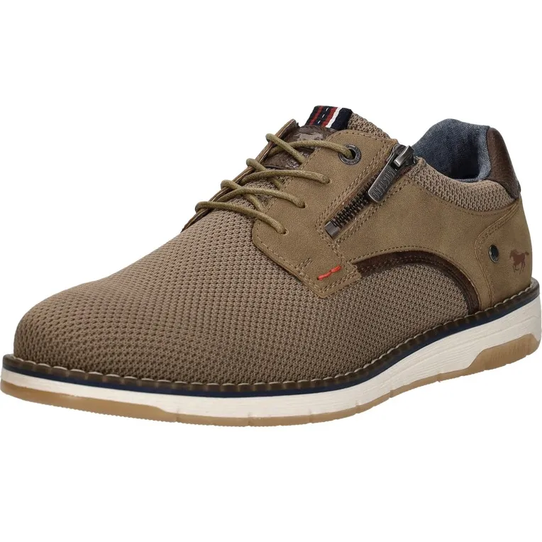 Mustang veterschoenen beige, foto 4