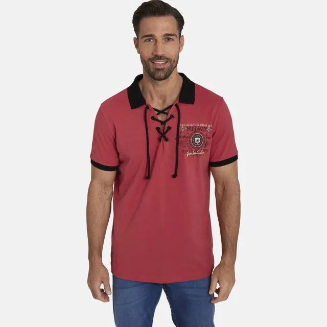 Jan Vanderstorm polo ELJAR - (set van 2) Rood/ beige