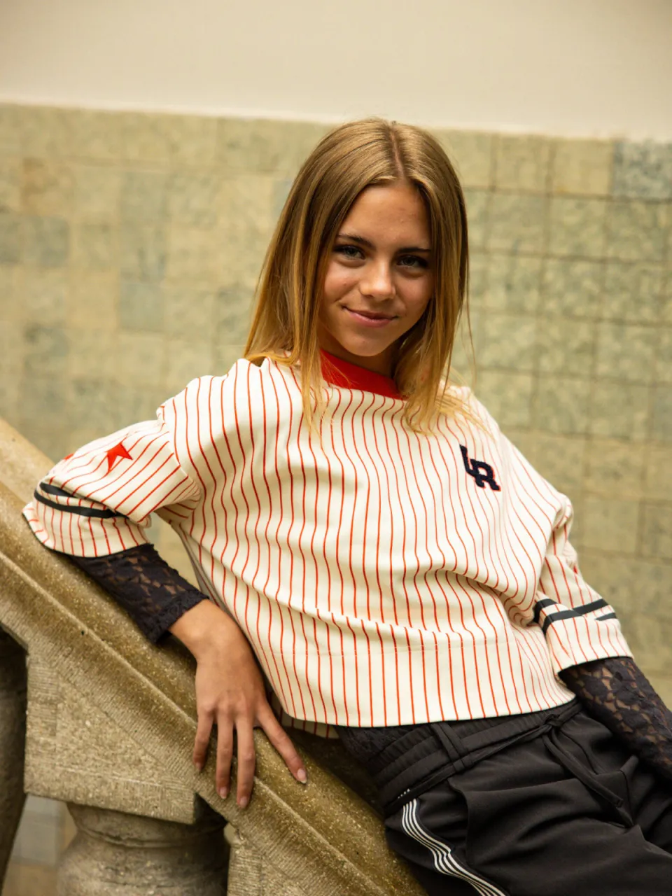 LOOXS 10sixteen kanten aansluitende longsleeve zwart, foto 4