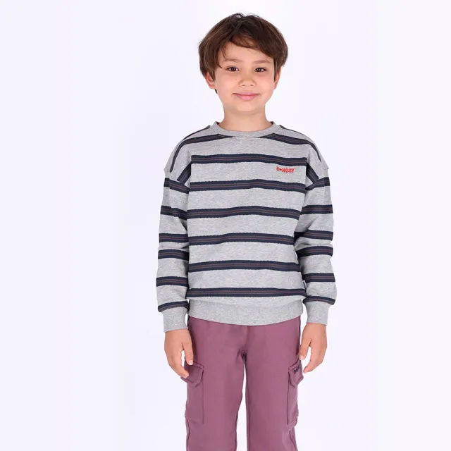 B.Nosy rechtvallende gestreepte sweater - grijs Grijs/donkerblauw