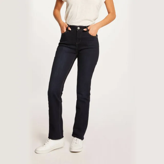 Morgan straight leg jeans dark denim, foto 3