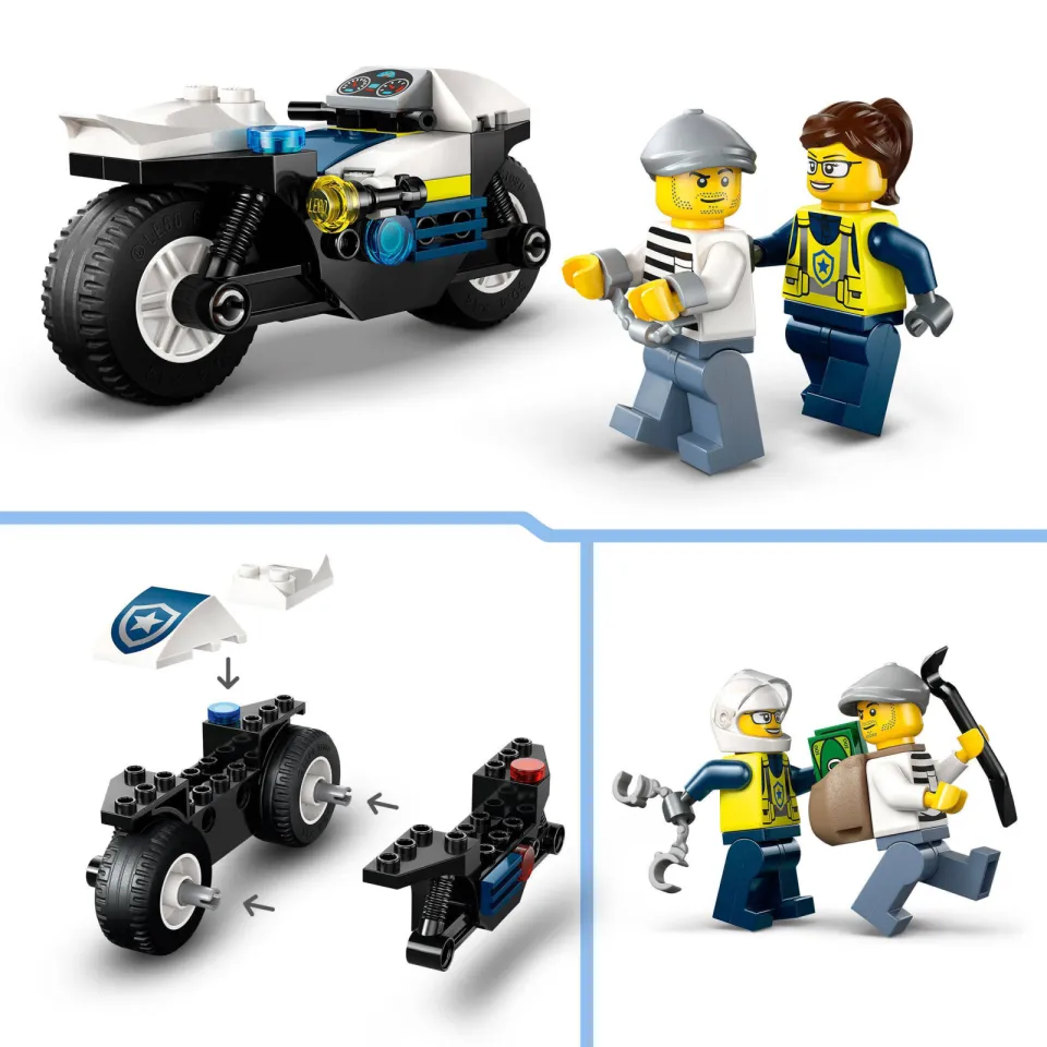 Lego City Achtervolging op Politiemotor 60455, foto 6