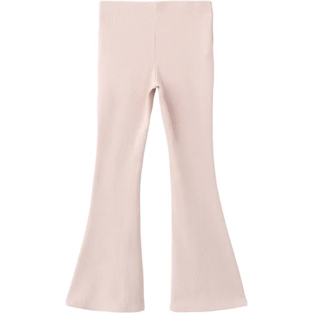 Mango flared broek lichtroze