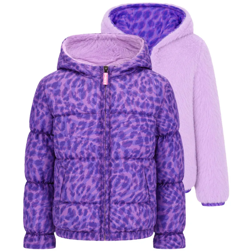 B.Nosy reversible winterjas met panterprint paars, foto 3