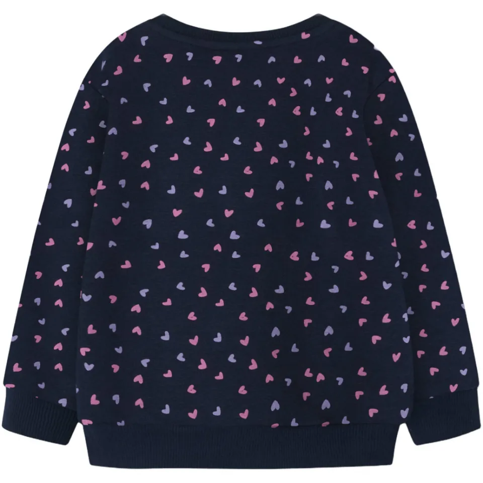 NAME IT MINI sweater met hartjes - donkerblauw, foto 2