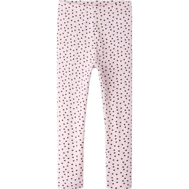 NAME IT slim legging met stippen roze Roze/paars