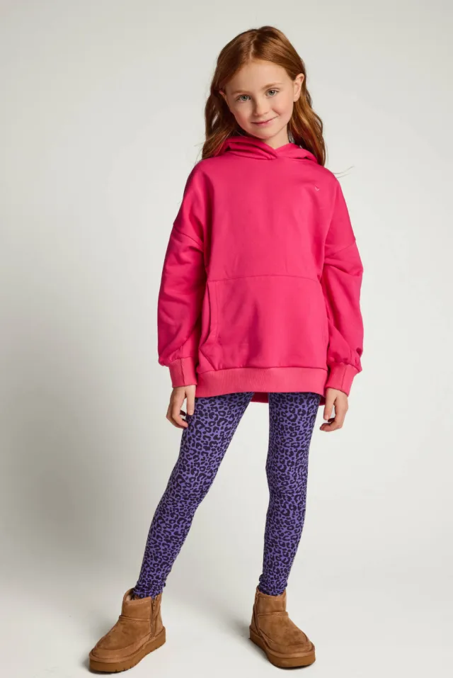 LOOXS little oversized hoodie met backprint - roze