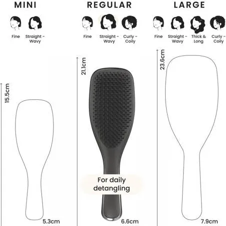 Tangle Teezer Ultimate Detangler Chrome Midnight Silver haarborstel, foto 2