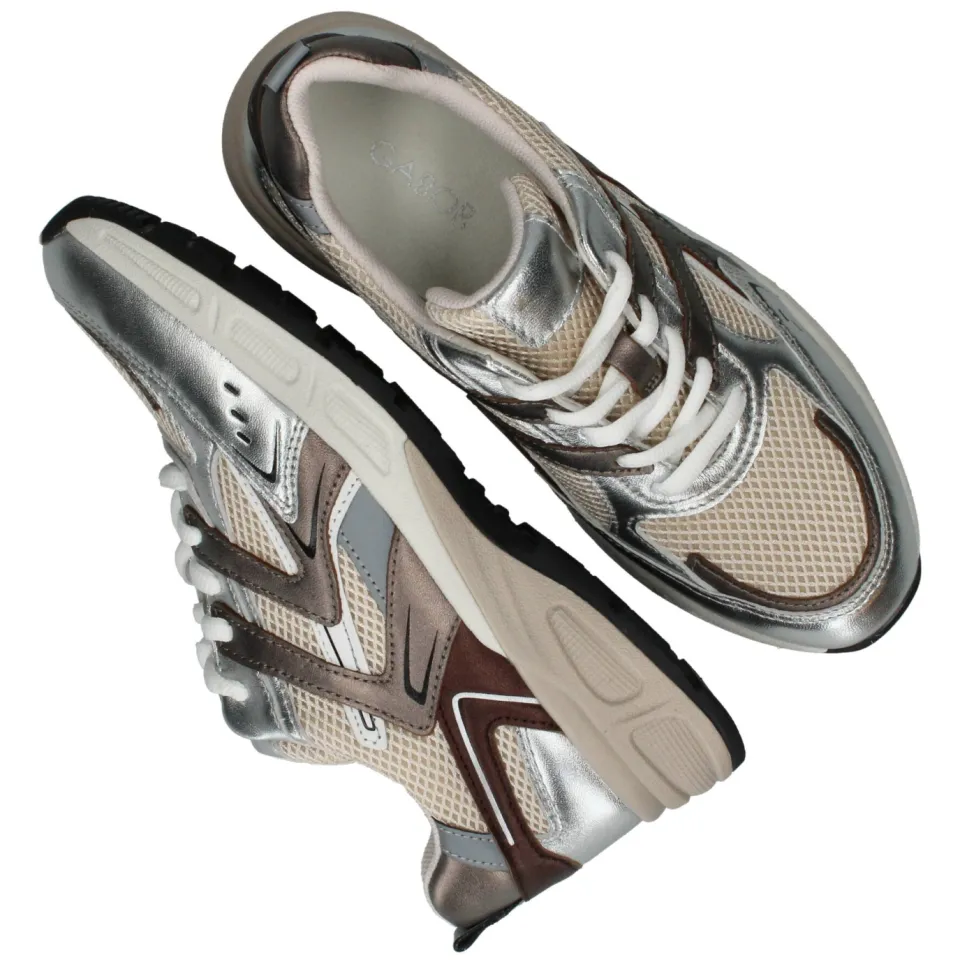 Gabor Sneakers Dames Zilver, foto 4