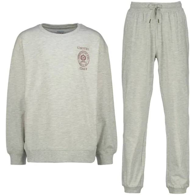 Vingino pyjama met backprint grijs Grey Melee