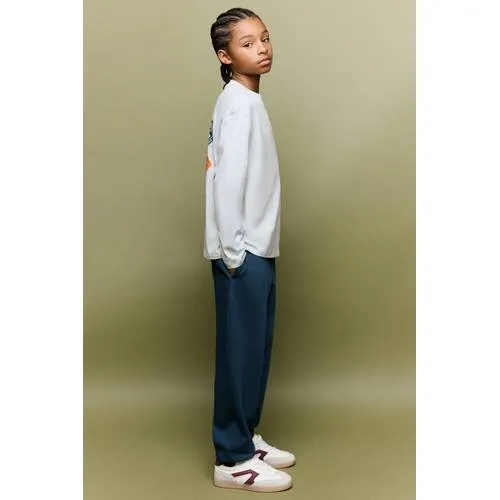 Mango Kids joggingbroek marine, foto 3