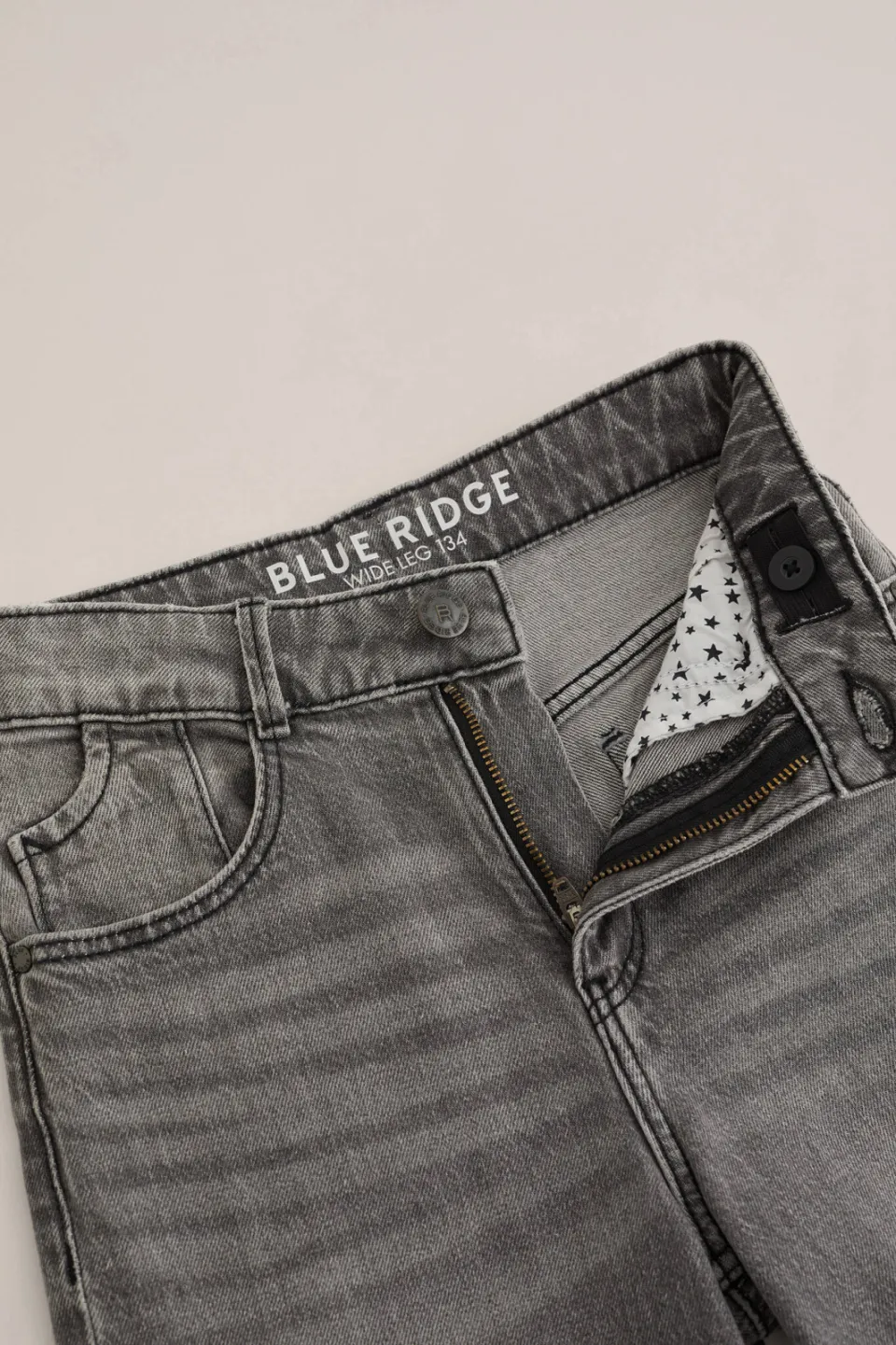 WE Fashion Blue Ridge high waist wide leg jeans grey denim, foto 7