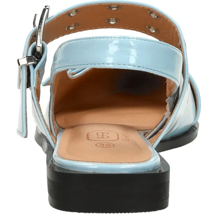 Shoecolate slingback ballerina lichtblauw licht blauw, foto 4
