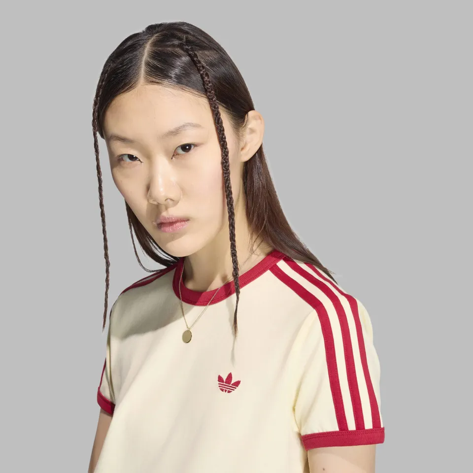 Adidas Originals Cali T-shirt - ecru/rood, foto 5
