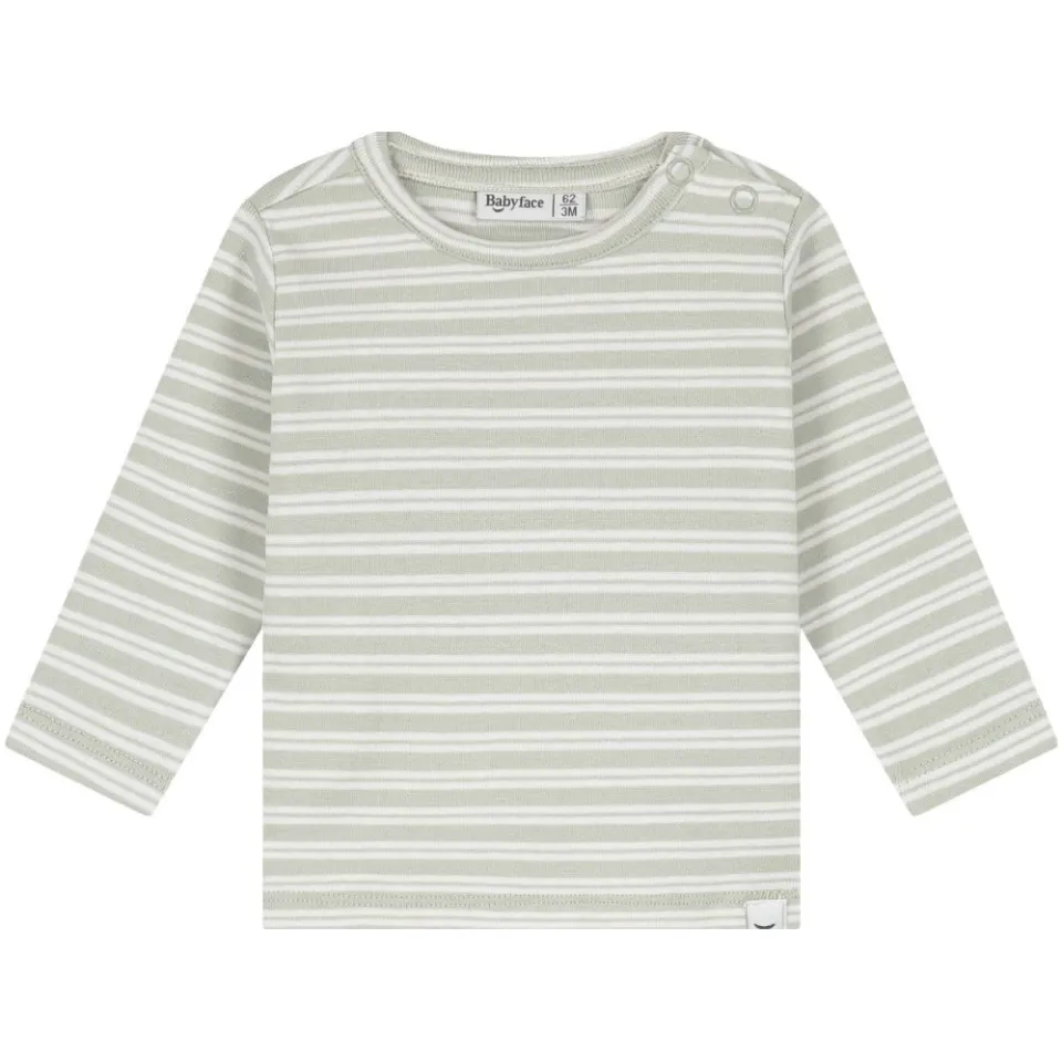 Babyface gestreepte longsleeve mintgroen