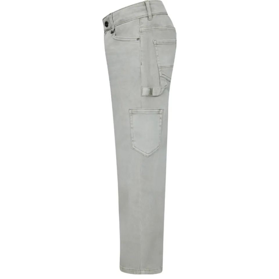 Retour Jeans loose fit straight leg jeans groen Jongens Stretchdenim Effen, foto 2