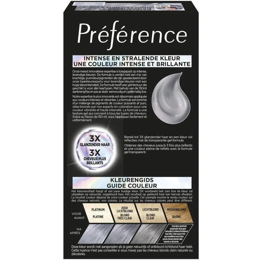 L'oréal Préférence Les Vivids 10.112 Silver Grey