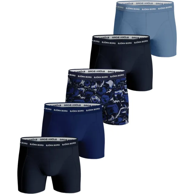 Björn Borg Cotton Stretch boxershorts 5-pack blauw, foto 2