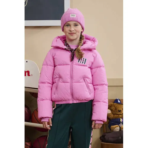 Z8 kids gewatteerde winterjas Fabienne roze, foto 5
