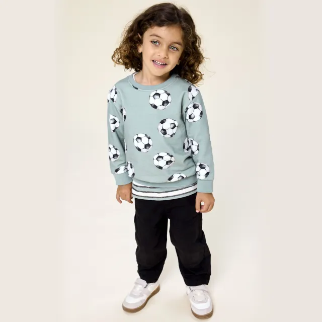 NAME IT MINI sweater met print - lichtgroen