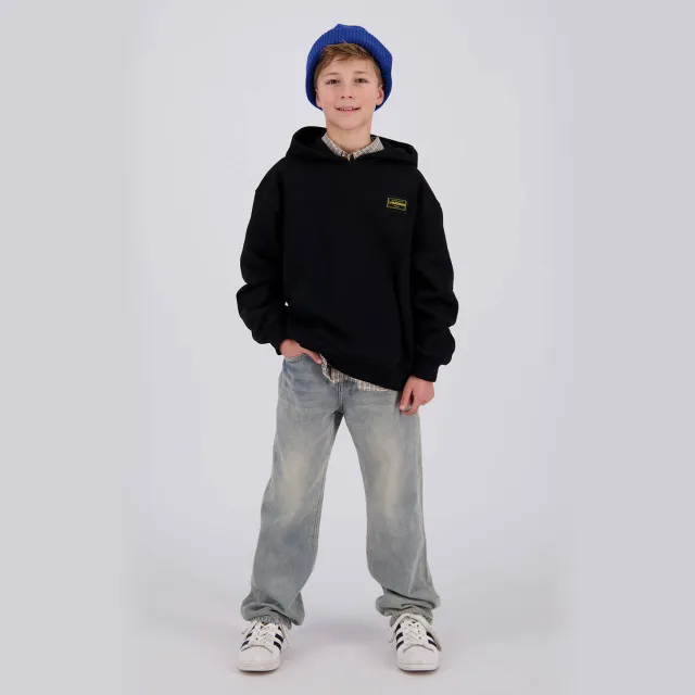 Vingino oversized hoodie met backprint - zwart