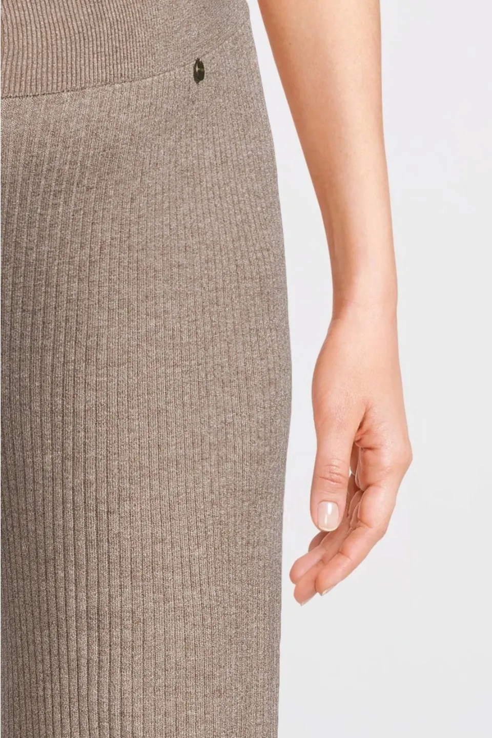 LOVE2WAIT wide leg high waist zwangerschapsbroek beige, foto 6