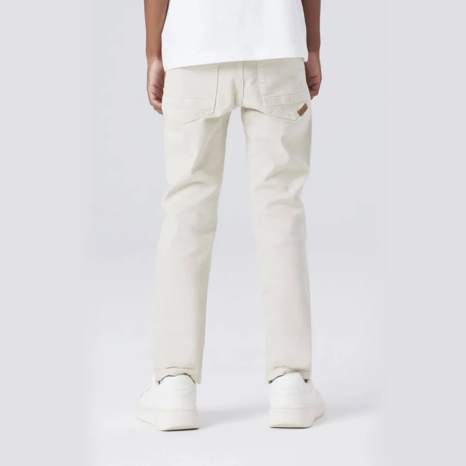 NAME IT KIDS slim casual broek greige, foto 4