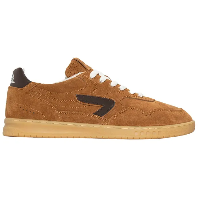 Hub suede sneaker meerkleurig cognac