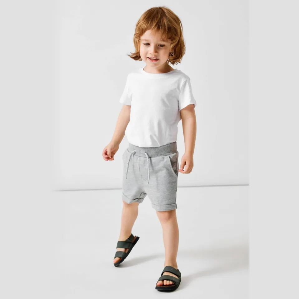 NAME IT regular fit sweatshort NKMVERMO grijs melange Grey Melange