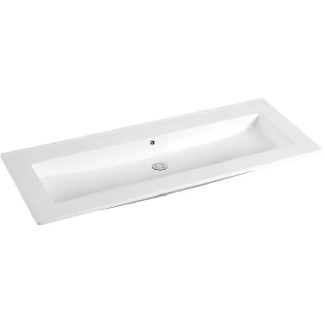 Sanilux Wastafel Sanilux Classic 120x47x2,5 cm Keramiek Wit Enkel Sanilux