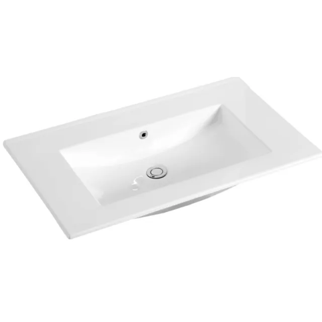 Sanilux Wastafel Sanilux Classic 80x47x2,5 cm Keramiek Wit (zonder kraangat)