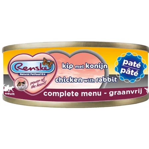 Renske paté kip met konijn natvoer kat
