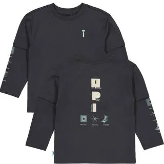 QPI sweater met backprint - antraciet, foto 3