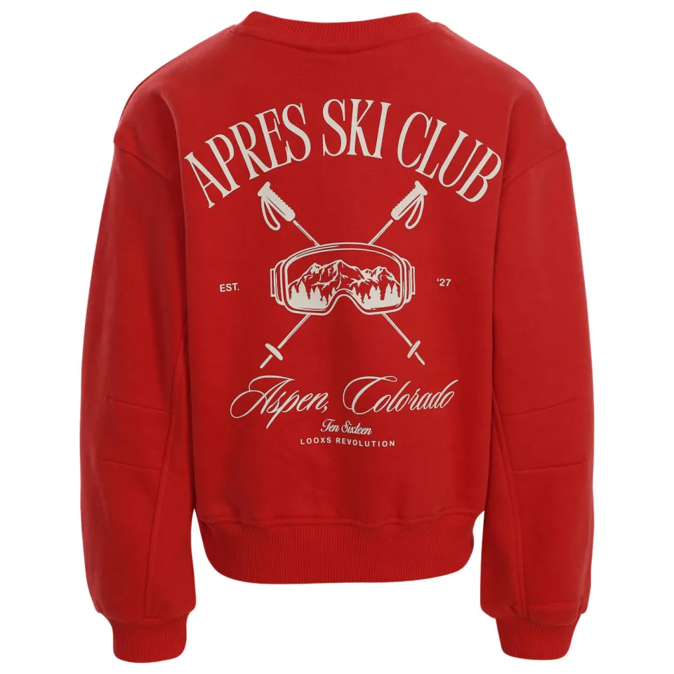 LOOXS 10sixteen rechtvallende sweater met backprint - rood, foto 3